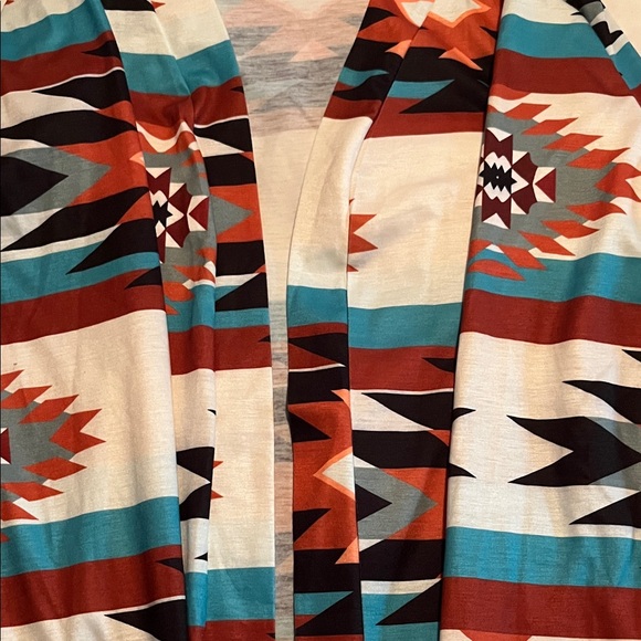 Colorful Geometric Patterned Cardigan - Picture 2 of 3